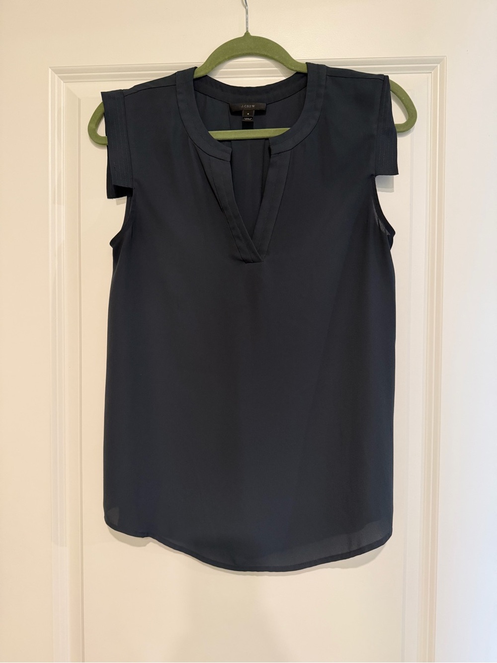 J. Crew Navy V-Neck Cap Sleeve Camisole